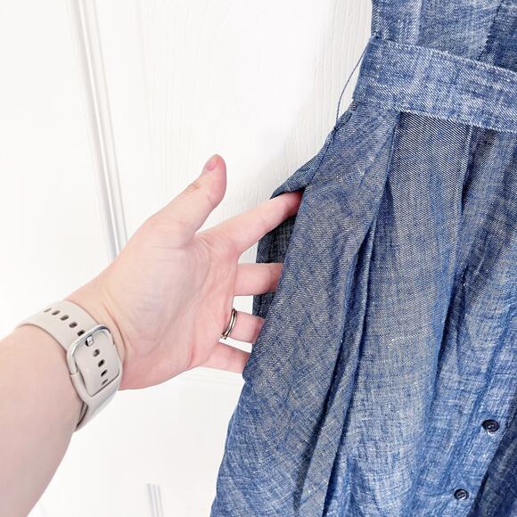 Theory Jalysis Sleeve Less Shirt Dress in Tierra Wash - Picture 5 of 8